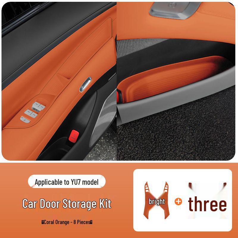 Compatible with 25 Xiaomi YU7 Models: Car Door Window Lift Panel Sticker & Button Frame Pad.