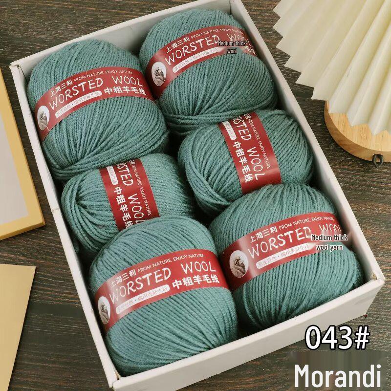 Sanli Wool Yarn 290: Medium Thick Knit Sweater, Scarf, and DIY Seat Cushion