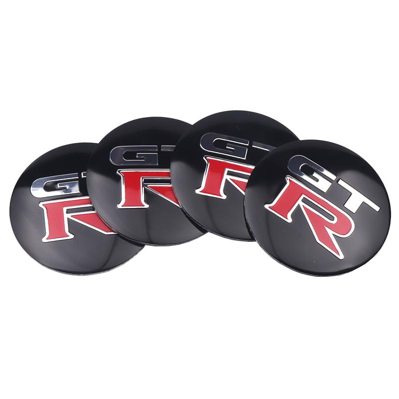 4Pcs 56 60MM Car Emblem Wheel Hub Caps Stickers Hubcap Badge Decals For Nissan Nismo X-trail Almera Tiida Patrol Teana J32 GTR
