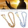 2pcs Prayer Beads Mini Blue Champagne Color 33 Beads Muslim Tasbih with Sapcer Beads for Daily Decoration Gift