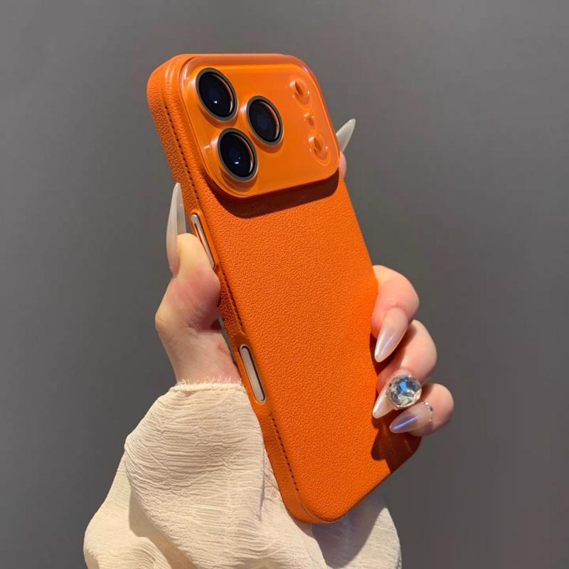 Fashion Lychee Leather Texture Silicone Case for iPhone 17 Air 16 15 14 Plus 13 12 Pro Max Glass Camera Lens Protect Matte Cover