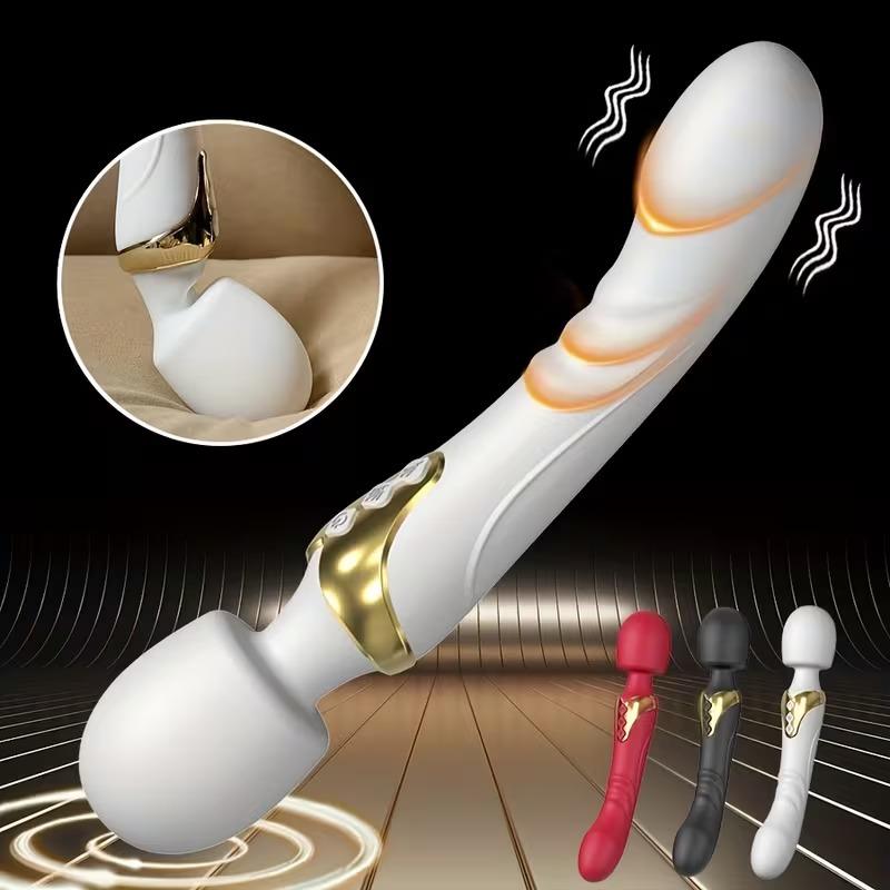 Powerful Dildos Vibrator Dual Motor Silicone Wand G-Spot Massager 10 Modes Sex Toy for Couple Clitoris Stimulator for Adults