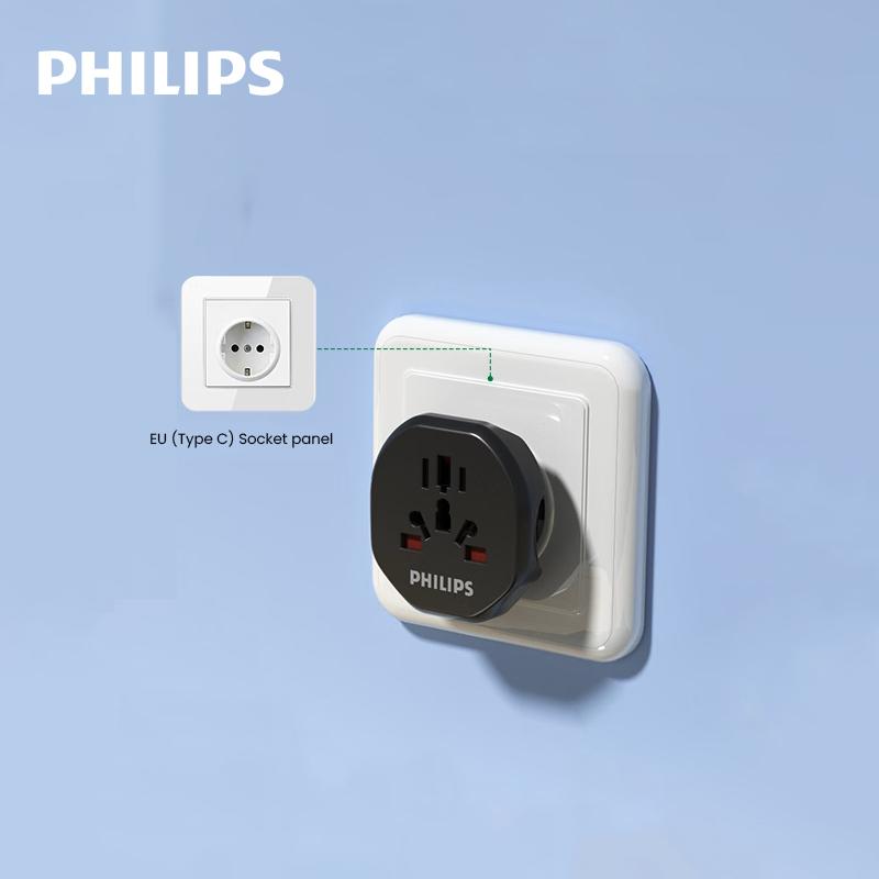 Philips Power Adapter Plug EU/Aus/US/UK (Type C) Universal Adapter Plug