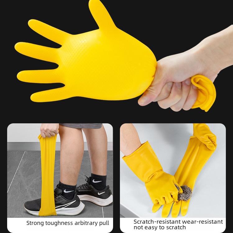 Mănuși de latex pentru bucătărie Oxford - Cauciuc durabil, îngroșat, mănuși de curățare impermeabile pentru spălarea vaselor în gospodărie.