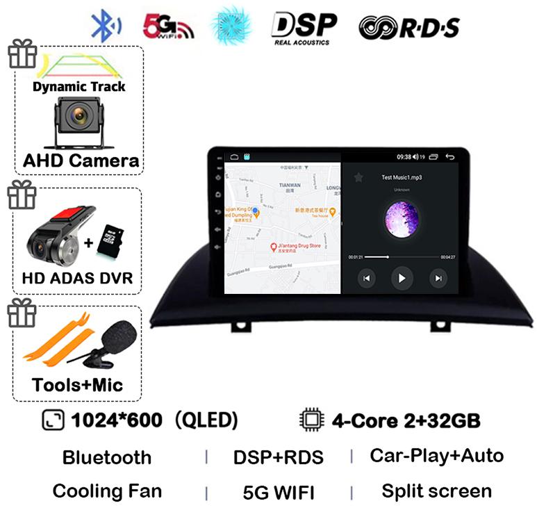 Android 14 Carplay Auto Car Radio For BMW X3 E83 2004 2005-2007-2009 2010 2011 2012 Multimedia Stereo Video Player GPS 4G WIFI