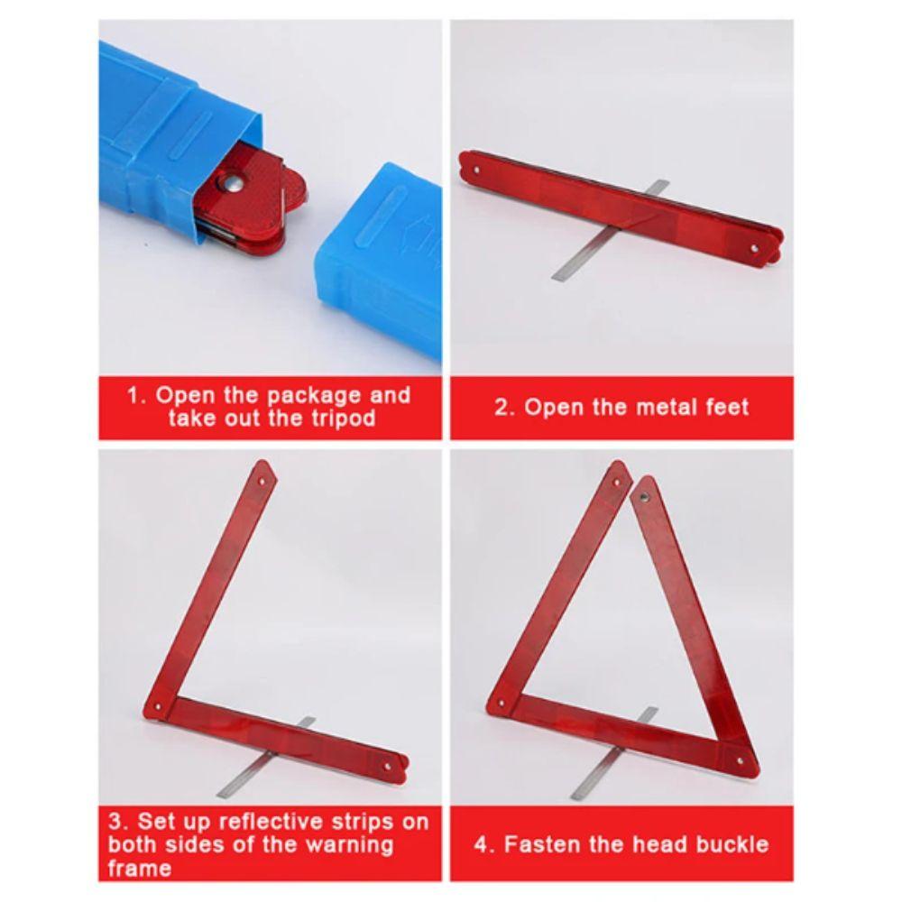 Reflective Emergency Warning Triangle Foldable Breakdown Warning Triangle Auto Tool