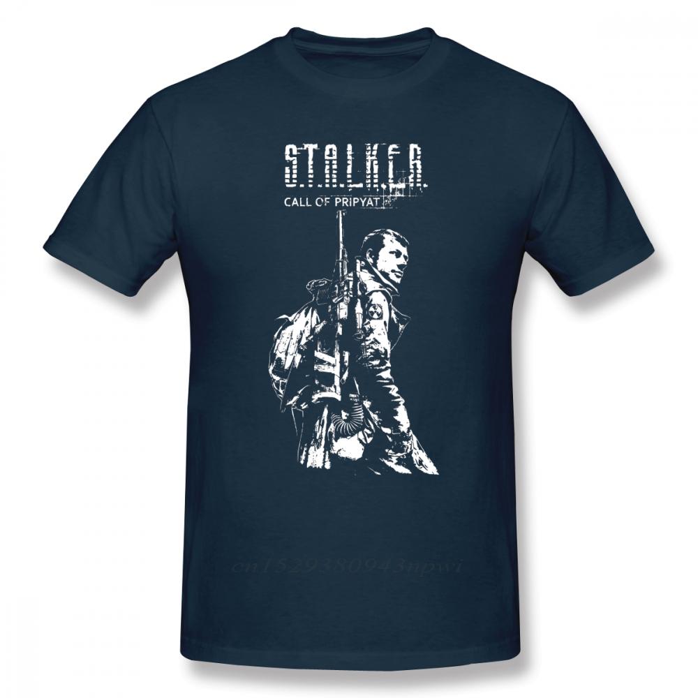 Stalker Game T Shirt Stalker COP White TShirt 100 Cotton Male Tee Shirt Print Casual ShortSleeve Plus size Awesome Tshirt