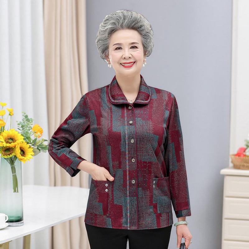 

Spring and Autumn Clothing: Loose Tops and Jackets for Middle-Aged Women and Grandmothers 5XL [145-160 lbs]