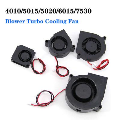 4020 5015 6015 7530 Blower Turbo Chladicí ventilátor Bezkomutátorový DC 5V 12V 24V 4cm 5cm 6cm 7cm pro 3D tiskárnu 2pin Wire Cooler J-head