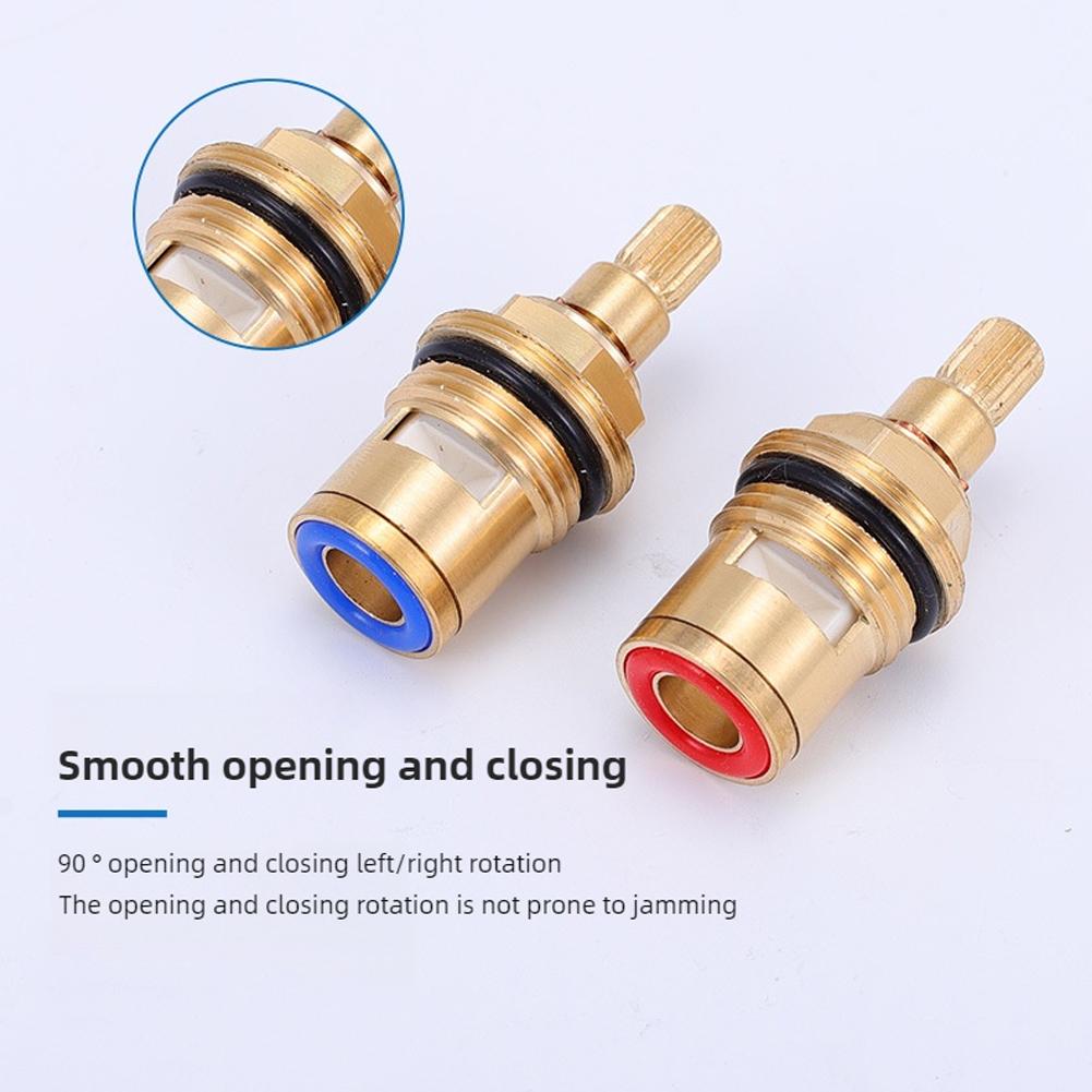 

1/2 шт. Универсальный сменный кран с латунным керамическим клапаном, внутренний кран по часовой стрелке, против часовой стрелки X4G5 RED+BLUE-2PCS