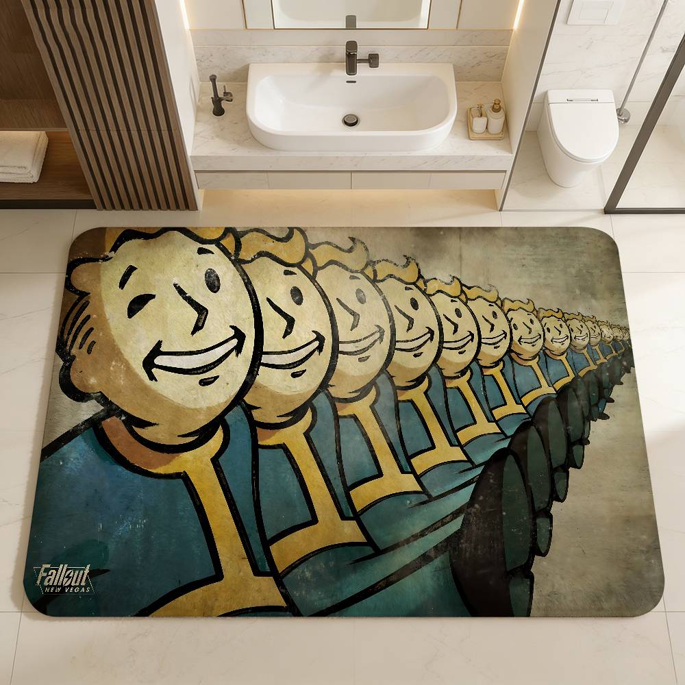 Game Vault Tec F-Fallout Hallway Carpet Washable Non-Slip Living Room Sofa Chairs Area Mat Kitchen Doormat Area Rug