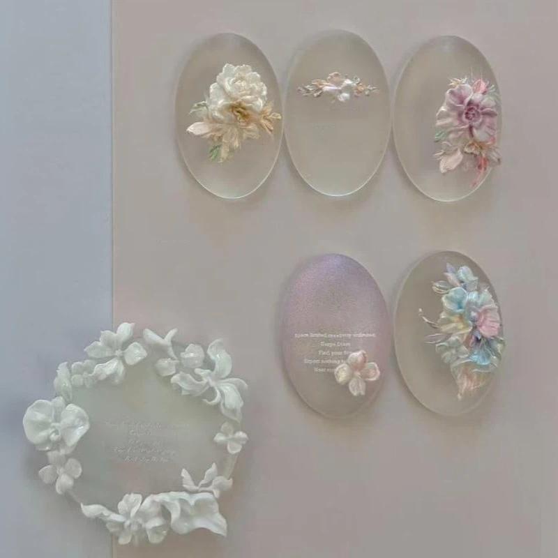 Silicone Nail Art Relief Mold 1Pcs 3D Flower Rose Butterfly Orchid Petal Pattern Reusable for UV Resin Nail Decor Craft