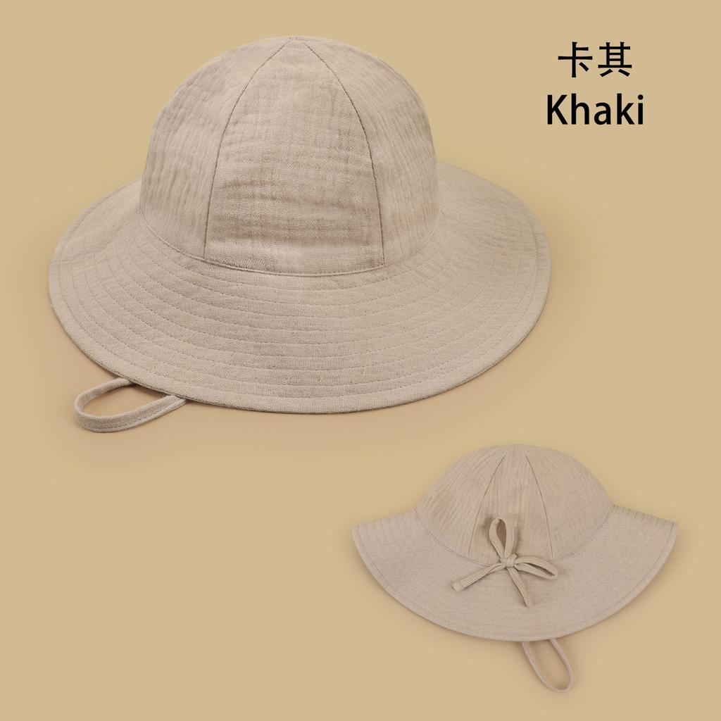 New born Bucket hat baby cap Girls Big brimmed sun hat Summer Kids Toddler Cap 0 to 48 Months Soft Cotton yarn Sun flower Hat