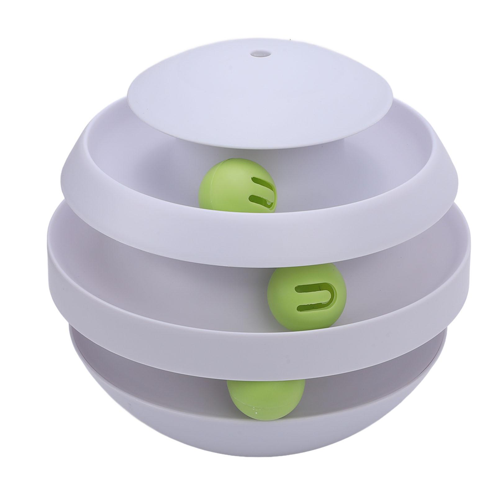 

Cat Ball Toy 360 Degree Rotating Bite Proof Reduce Boredom Enhanced Exercise Indoor Cat Ball Toy светло-серый