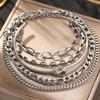 Stainless Steel Bracelets Light Luxury Retro Creative Bracelets Multi-Layer Snake Chain Bracelets For Women Zircon Party Wear