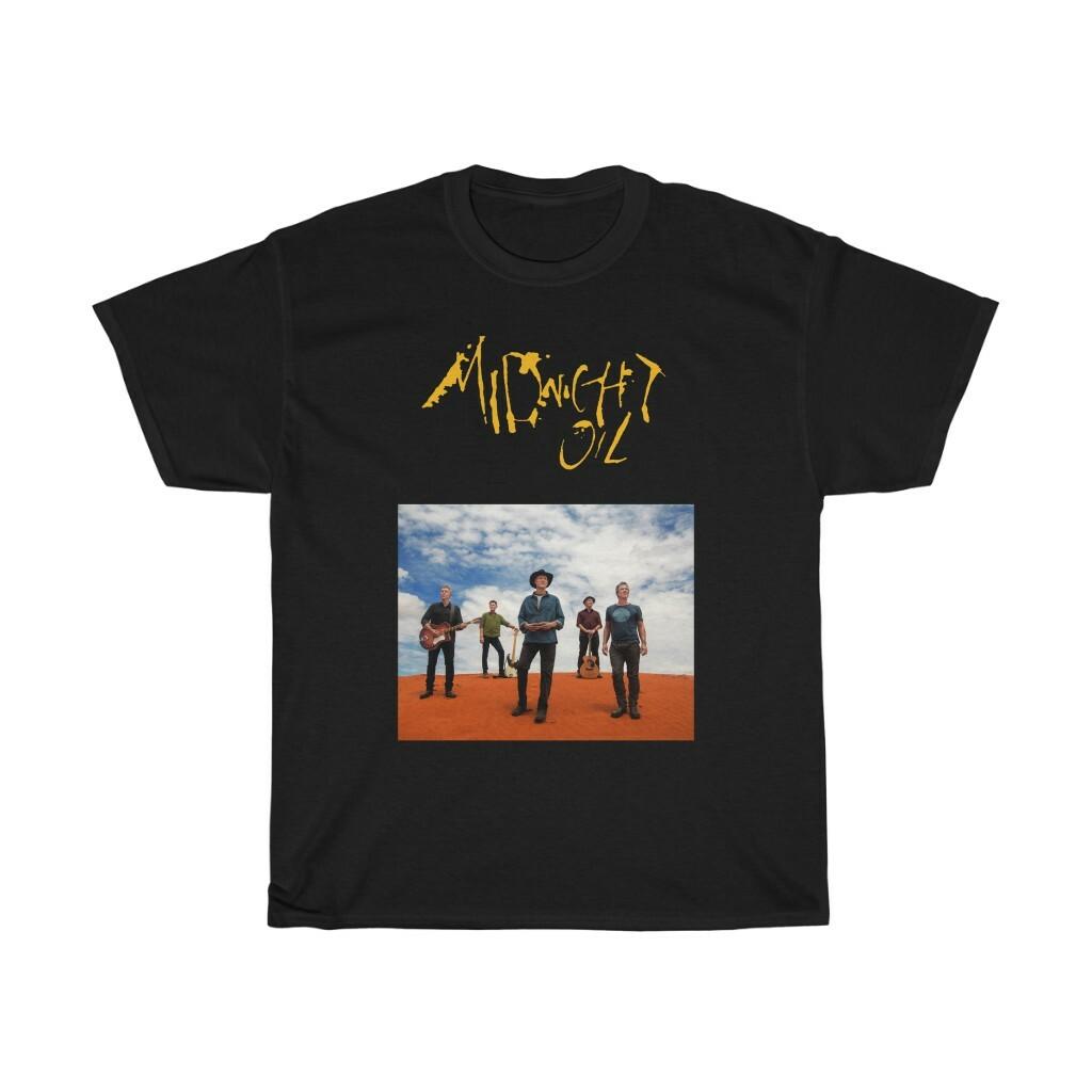 Midnight Oil Indie Rock Band Unisex Adult Heavy Cotton Tee Unisex T-Shirt M