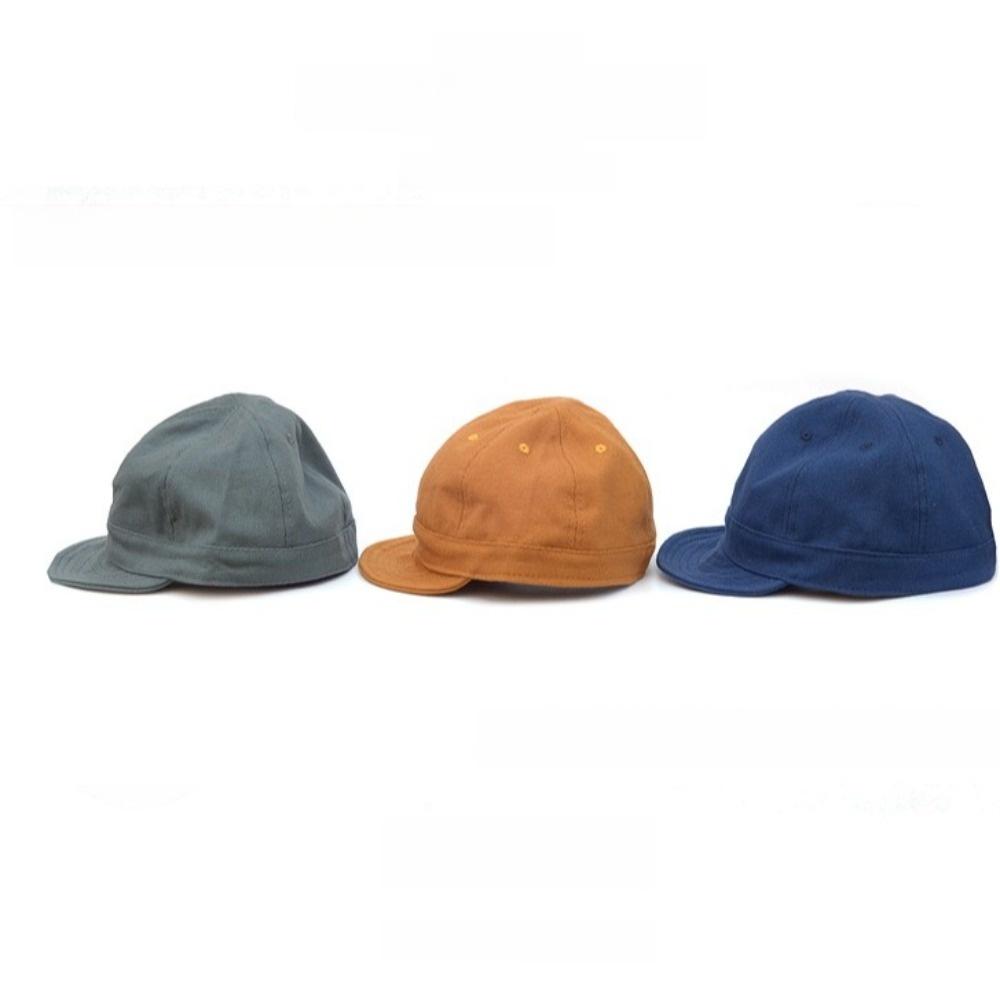 Japanese Style Short Brim Baseball Cap Solid Color Peaked Cap Versatile Sun Hat  Girl