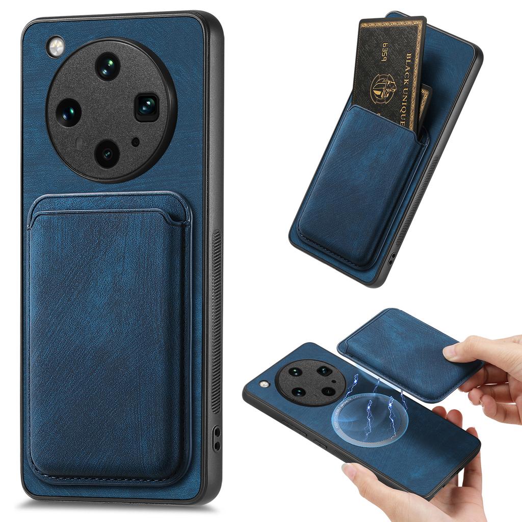For Oppo Find X8 Ultra 5G Magnetic Case Leather Back Cover with Detachable Card Holder