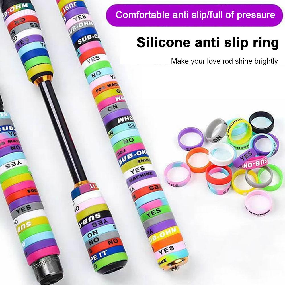 NEW 20/50Pcs Silicone Anti-skid Rod Ring Silicone Stopper Rubber Ring Fishing Rod Handle Protective Case Fishing Accessories
