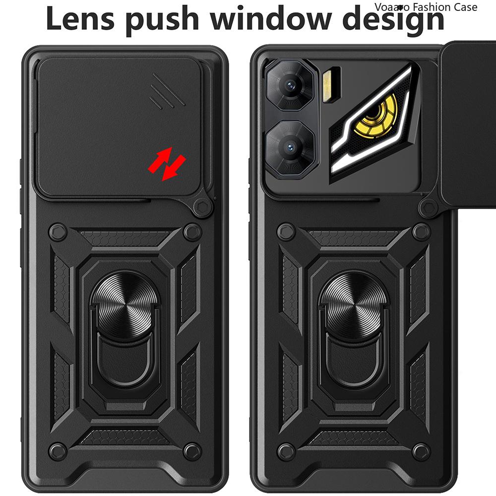 Slide Lens Armor Funda for ZTE Nubia Neo 3 5G Case for ZTE Nubia Neo3 5G Case Magnetic Ring Stand Holder Shockproof Cover