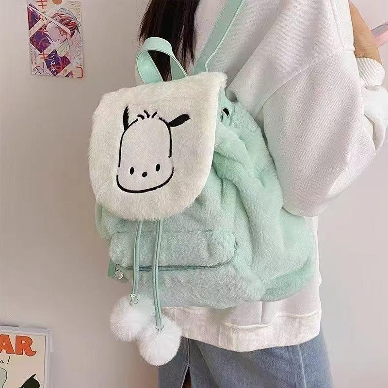 Cute Plush Flip New Winter Sweet Backpack Melody Kulomie Backpack Large Capacity Schoolbag
