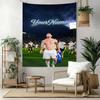 Messi Custom Your Name Wall Decor Tapestry Art For Pet Memorial Birthdaywedding Party Backdrop Family Gift
