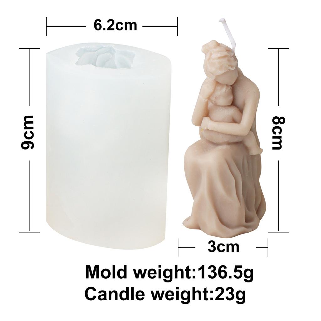 10.7*5.5cm Candle Mold Hug Baby Mother Candle Mold Silicone