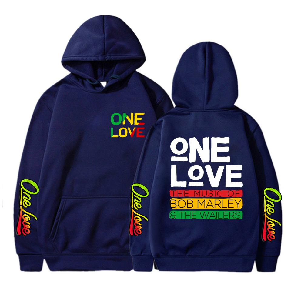 Hot Rap Bob Marley  Hoodies One Love  Hip Hop Print