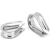 14MM Stainless Steel Marine Wire Rope Clamps Cable Protective Ring Thimbles Clamps