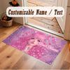 Fantasy Magic Theme Crystal Velvet Floor Rug Personalized Custom Name Text Warm Carpet Home Decoration