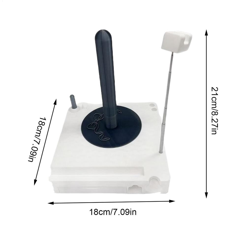 Portable Multi-Function Crochet Caddy Yarn Organizer Spool Box with Detachable Spinner Yarn Holder and Phone Stand Yarn Spinner