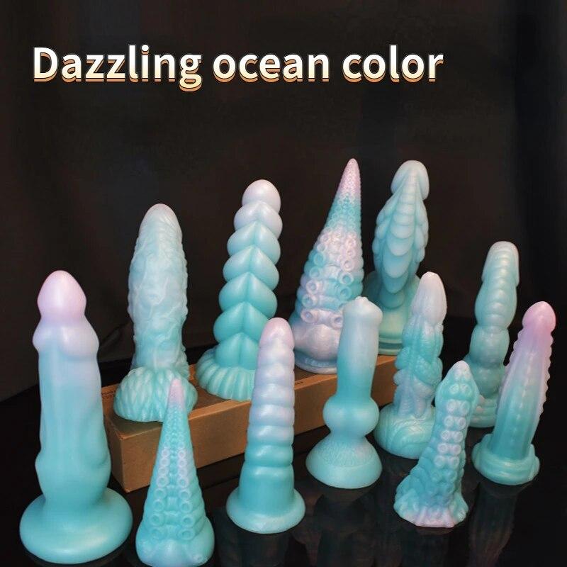 Female Dildo Alien Dog Dildo Simulation Animal Cannon Machine Masturbator Multi-color Vaginal Stimulation Adult Erotic Sex