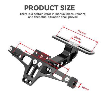 Motorcycle License Plate Holder Number Plate Holder With Turn Signal Lights For Yamaha MT07 For Kawasaki Z800 For Honda For BMW