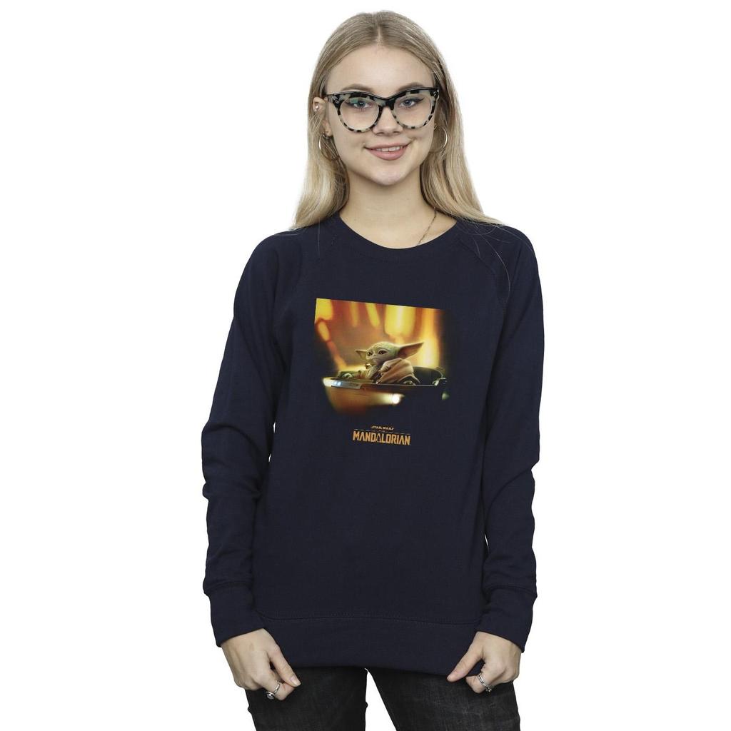 STAR WARS Womens/Ladies The Mandalorian Grogu Painted Sweatshirt