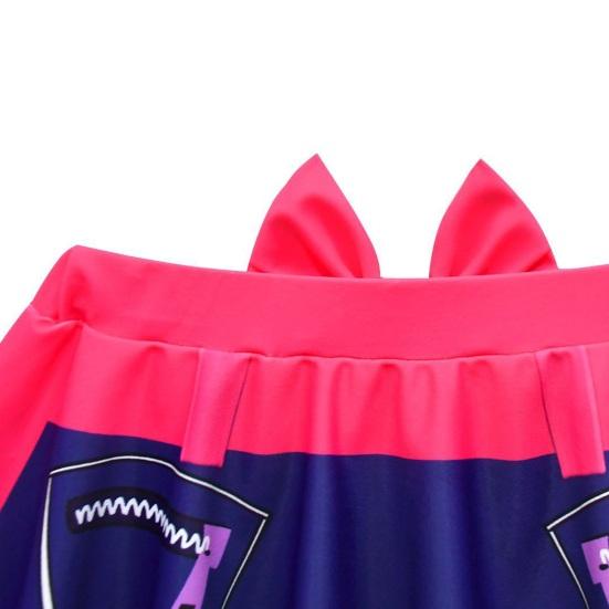 Children's Swimsuit Two Piece Set Girls Swimwear All Over Print Racerback Top