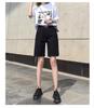 Women's High-Waisted Denim Shorts: Summer Solid Color, Trendy Design, Plus Size, Loose Fit, Straight Leg