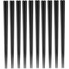 Commercial-grade SPS Reusable Chopsticks, 22.5cm, Octagonal Black, Pack of 10