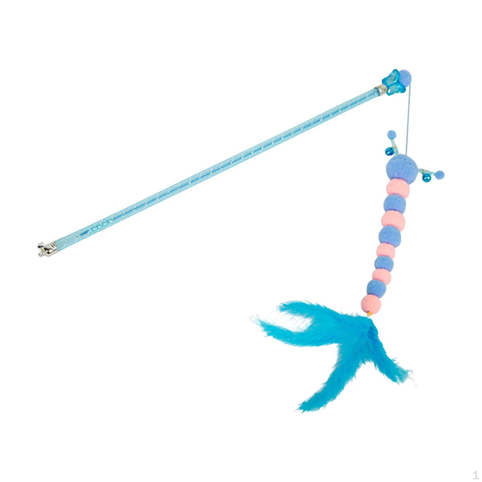 

Cat Teaser Wand Toy Feather Interactive Plush for синій