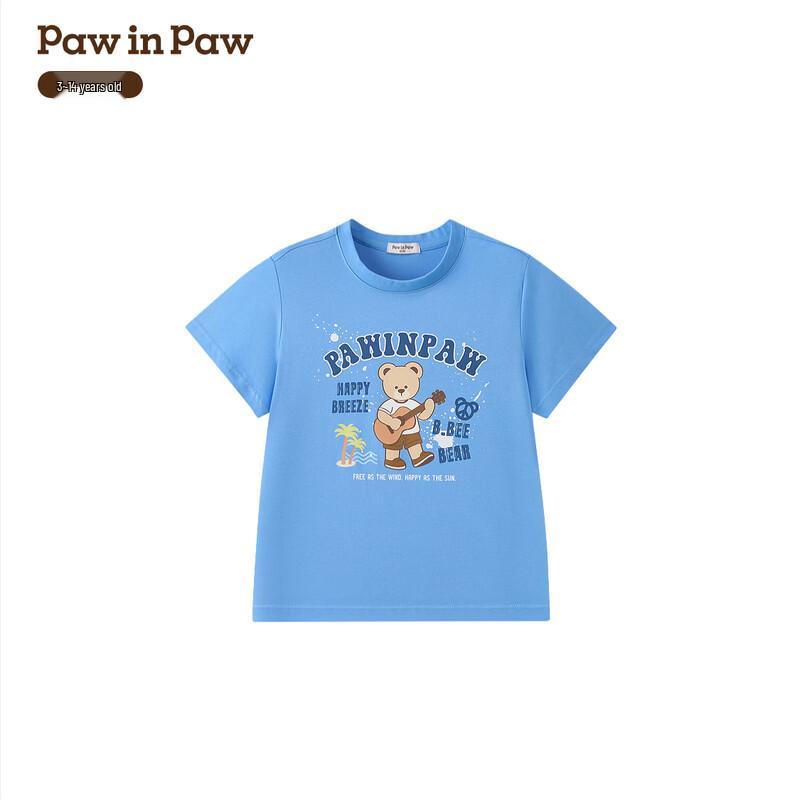 PawinPaw Boys  Cartoon Bear Loose Fit T-Shirt 140