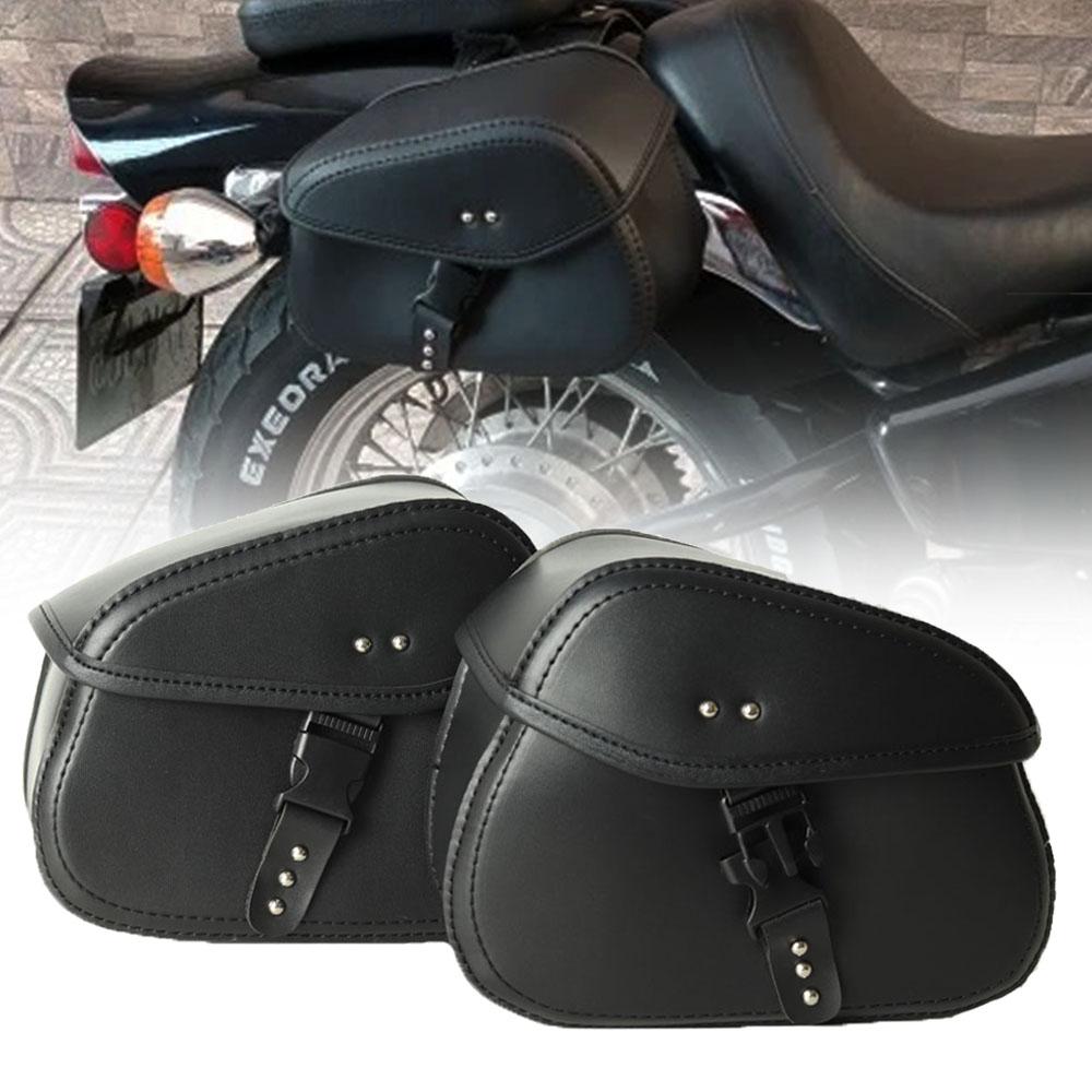 Motorcycle Saddlebag For Honda Rebel CMX500 250 300 350 500 1100 For Yamaha PU Leather Waterproof Side Saddle Bag