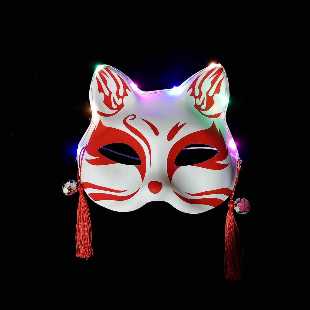 Japanese Style Fox Mask - Half-Face Anime Cosplay for Women