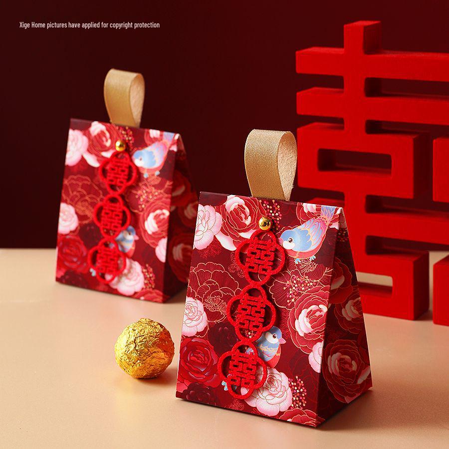 2025 Elegant Wedding Favor Candy Boxes: High-End Handheld Gift Bags