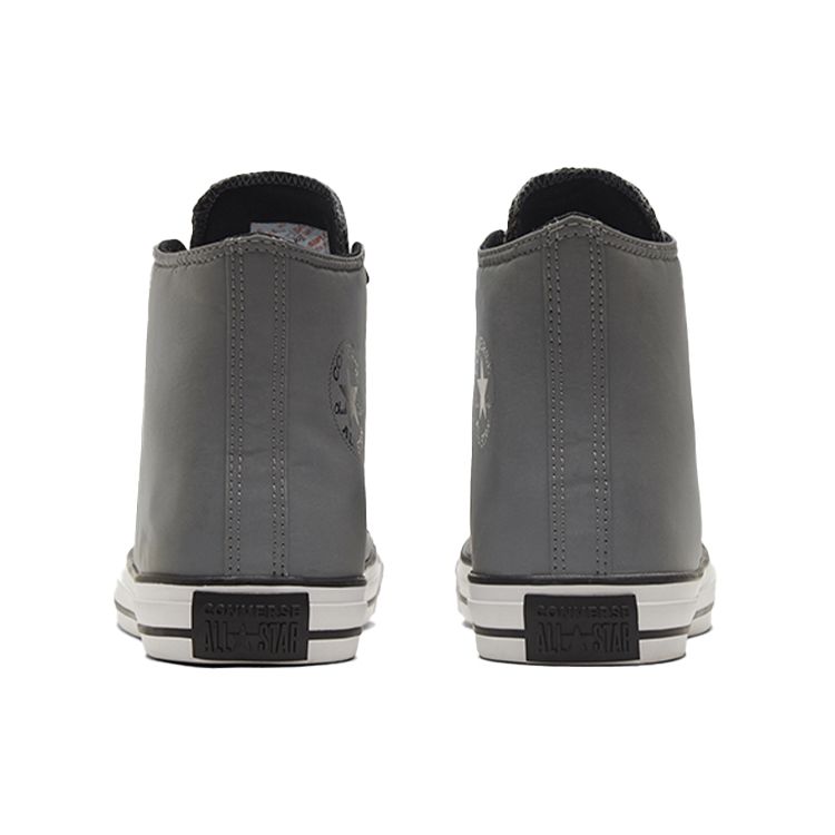 Converse Chuck Taylor All Star Hi-Vis Fabric Reflective Vintage Slip-Resistant Durable High-Top Skate Shoes Unisex Sneakers Gray 169602C