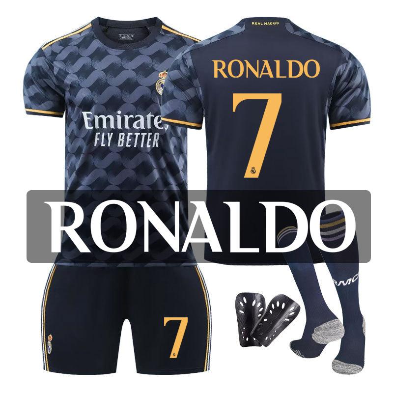 Real Madrid Away Adults and Children's Student Training Clothes Set Jersey Sportswear Men's and Women's Football Clothes La Liga
