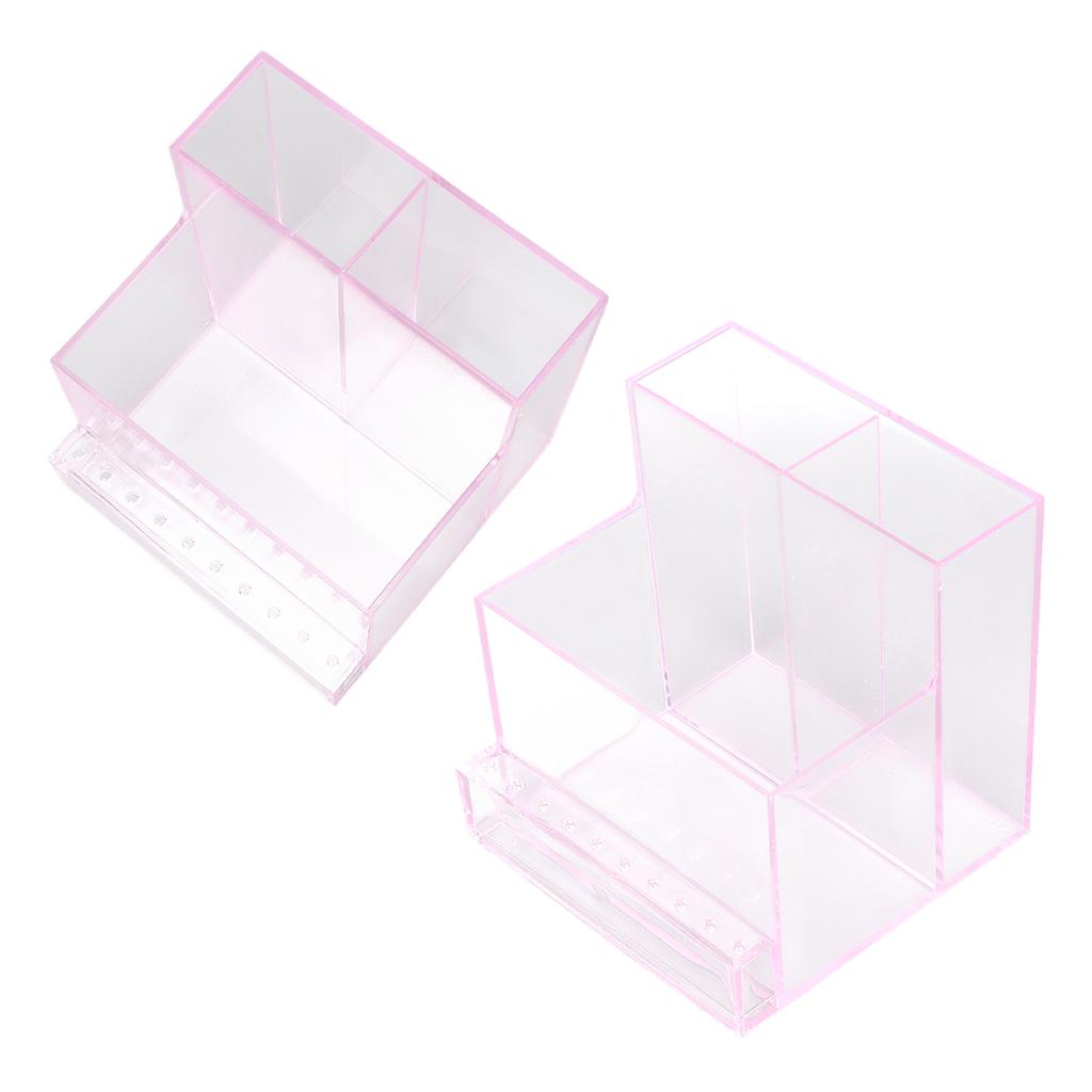 Nail Drill Machine Storage Box Acrylic Manicure Tool Storage Box Nail Art Storage Rack Pink