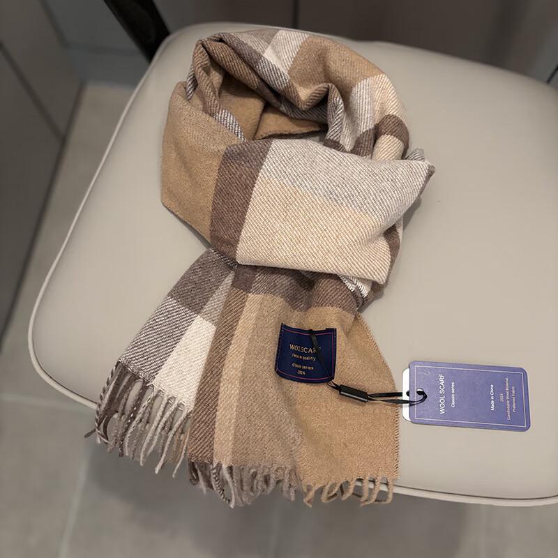 Liangsu British Classic Wool Plaid Scarf