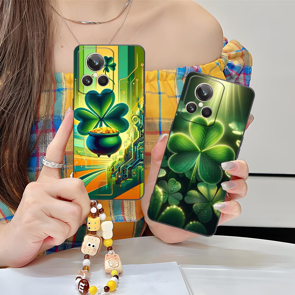 Saint Patrick's Day Mobile Phone Case for Realme 15 14 13 12 11 10 9 Pro Plus T i Lite 5G Colorful Printing Cover Pretty Luxury