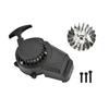 Black Pull Start+ Flywheel for 47cc 49cc 2 Stroke Mini Pocket Scooter Dirt Bike ATV Recoil Starter Puller