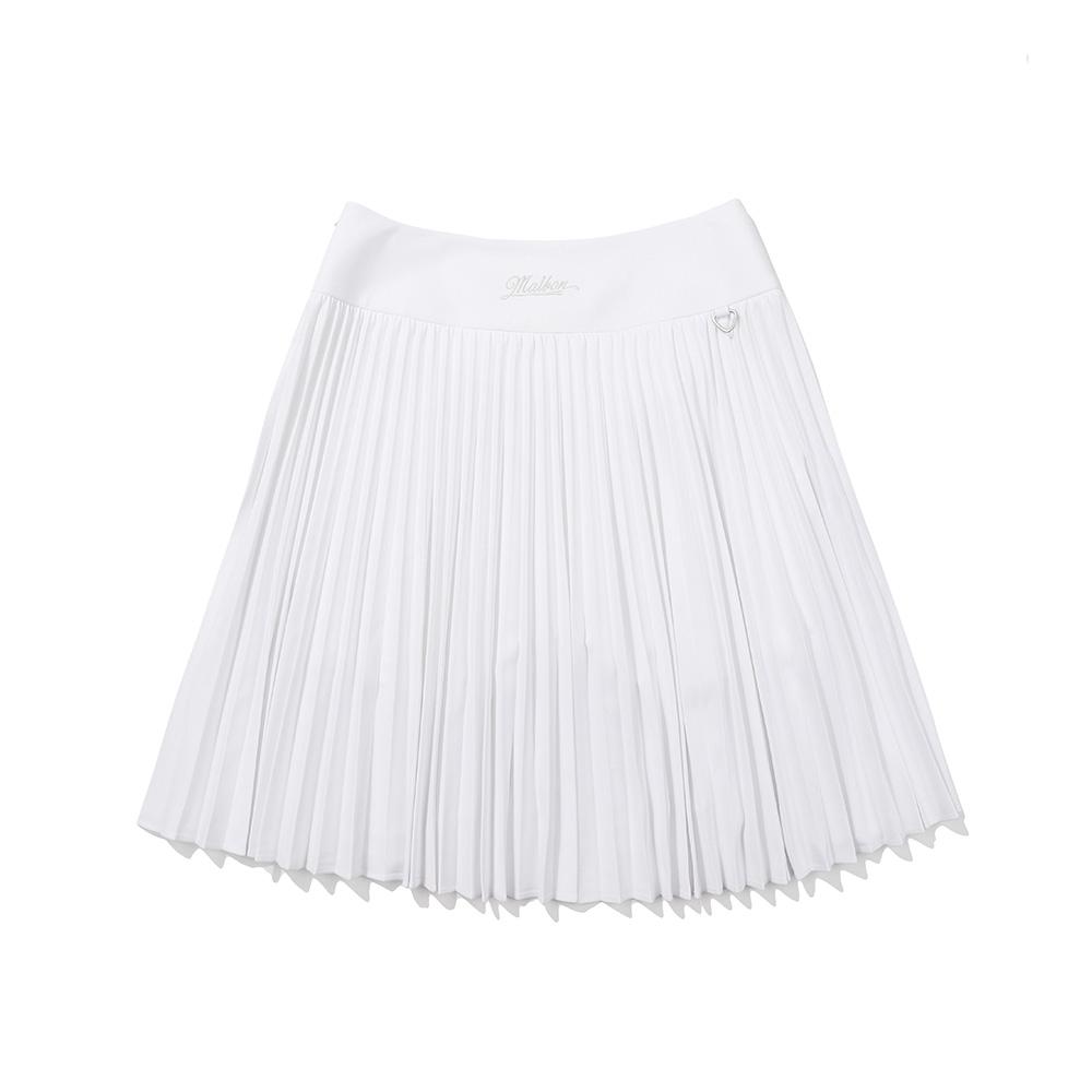 MALBON GOLF High-Waisted Asymmetrical Jersey Skirt White (Woman)
