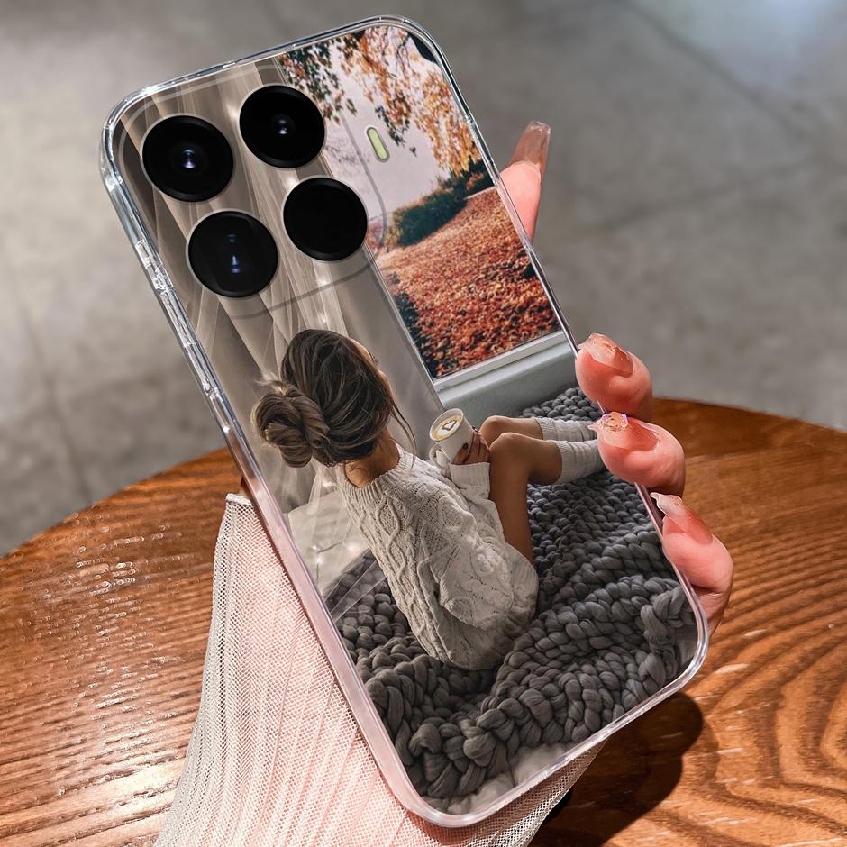 Case For Xiaomi17T 17Ultra Beautiful Flower Astronaut Anti-Fingerprint Transparent Shell For Xiaomi 17T 17 Ultra Coque Funda